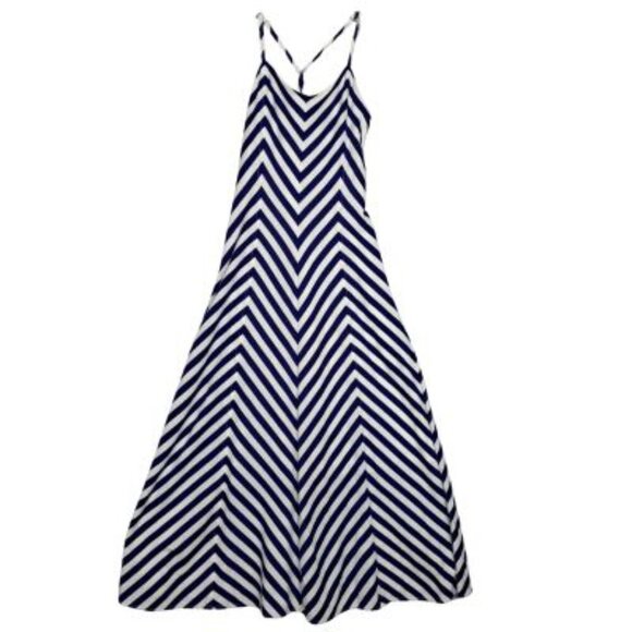 Polo by Ralph Lauren Blue and White Maxi Dress - Picture 2 of 8